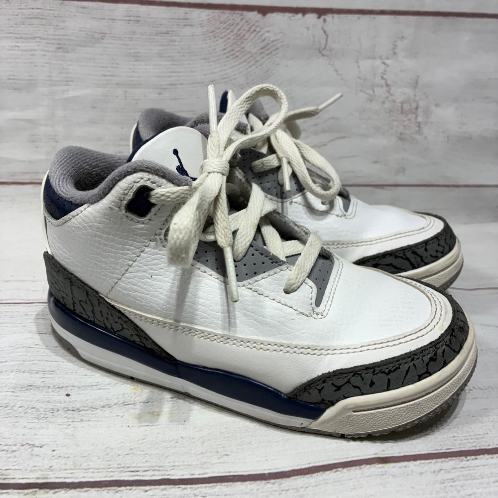 Nike Air Jordan 3 Retro TD White Midnight‎ Navy 10C DM0968-140